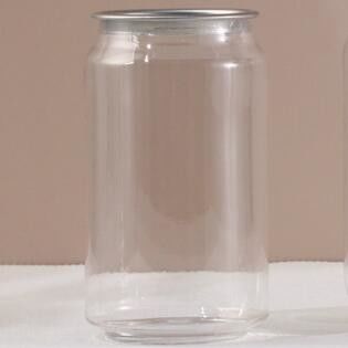 Leak Proof Food Safe PET Plastic Can Snap On Lid Durable Beverage Container