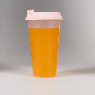 17OZ Round White Plastic PP Cup Disposable Cup For Juice Beverage Coffee Boba Tea