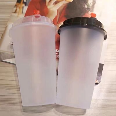 Customized Logo Plastic PP Cup With Dome Lid for Juice Beverage Coffee and Boba Tea - Eco Friendly
