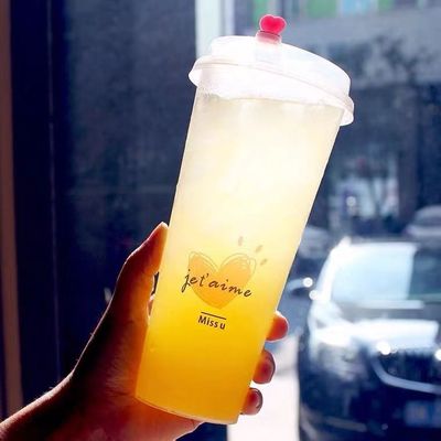 500ml Round Clear Plastic PP Cup Containers With Lids Eco Friendly Drinking Cups