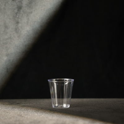 Durability 60ML Round PS Plastic Cups For Hot And Cold Beverages Withe Customized Logo