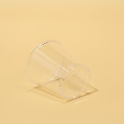 Round 90ML Transparent PS Plastic Cups for Hot And Cold Beverages With Custom Printed Logo