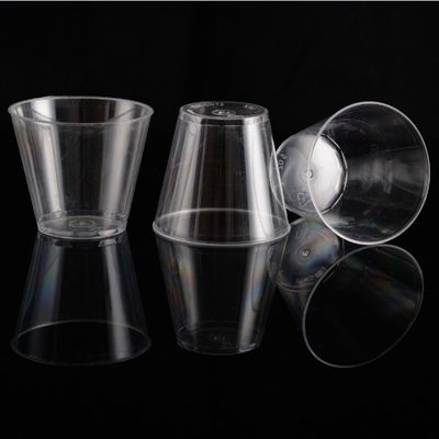 Disposable 5OZ Transparent Round PS Plastic Cups with FDA/SGS Certification For Juice In Party