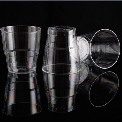 Customized 180ML Transparent Disposable PS Plastic Cups for Hot/Cold Drinks and Wine