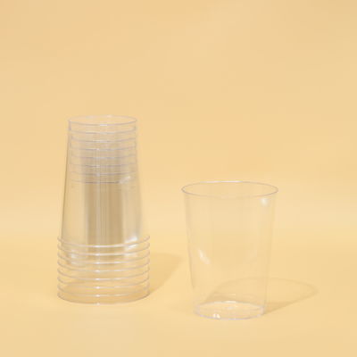 Tazas PS de plástico impresas con logotipo personalizado de 300 ml para bebidas calientes y frías en fiestas, al aire libre