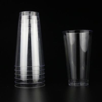 Disposable Transparent Round Food Grade Plastic Cups For Juice And Water