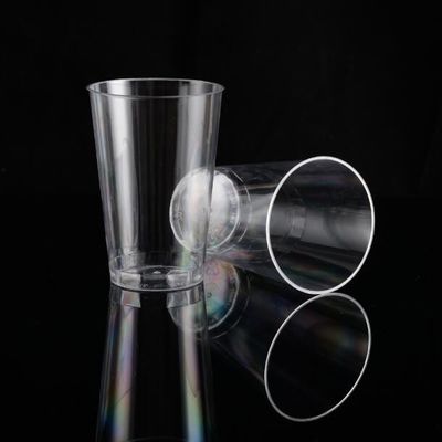 16OZ Capacity Round PS Plastic Cups Hard Material With Custom LOGO In Cafes