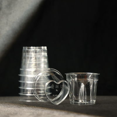 4OZ Clear PS Plastic Cups Transparent Heart Shape PS Cup With Customized Logo