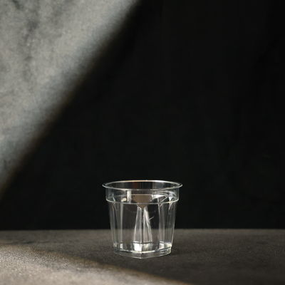 4OZ Clear PS Plastic Cups Transparent Heart Shape PS Cup With Customized Logo