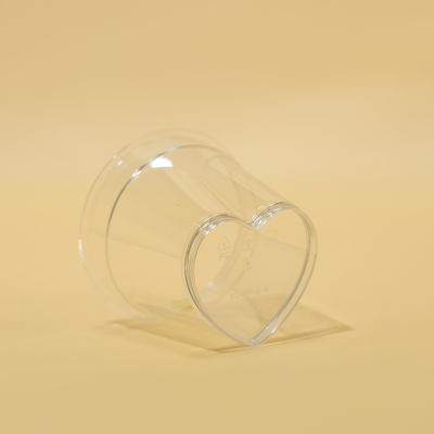 4OZ Clear PS Plastic Cups Transparent Heart Shape PS Cup With Customized Logo