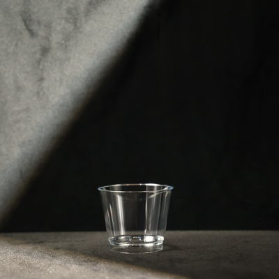 Κρυστάλλινα καθαρά PS πλαστικά φλιτζάνια 4OZ φλιτζάνια χυμού και νερού