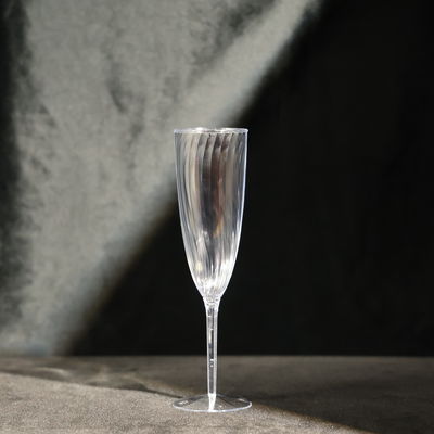 Personalized Disposable Clear PS Plastic Cups Champagne Glasses For Wine Beverage