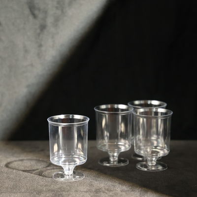 Custom Disposable Clear PS Plastic Cups 150ML For Hot And Cold Beverages In Party