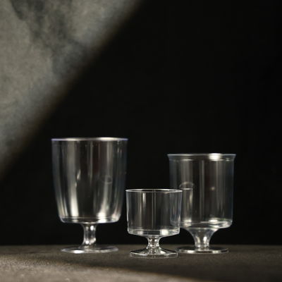 Custom Disposable Clear PS Plastic Cups 150ML For Hot And Cold Beverages In Party