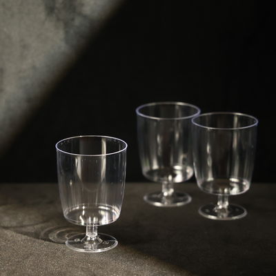 Διαφανή πλαστικά φλιτζάνια PS 210ML Μία φορά μόνο ποτήρια κρασιού πιστοποιημένα από την FDA για το κρασί