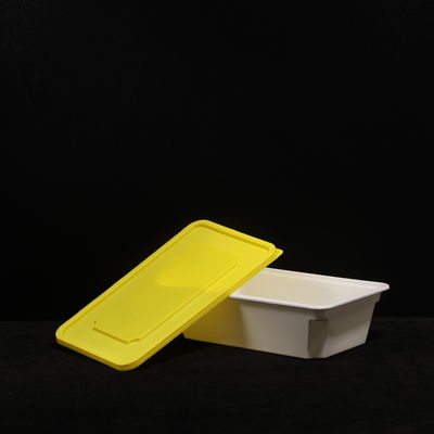 750ml Plastik PP Lunch Box sekali pakai yang dapat ditumpuk dengan cetak warna yang dapat disesuaikan