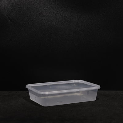 500ml Plastic PP Lunch Box with Snap On Lid For Takeaway Food