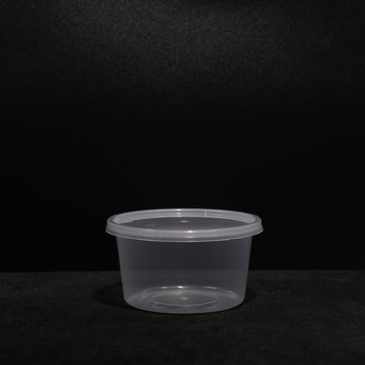 400ml Round Snap Lid Disposable PP Food Lunch Box For Fruit And Vegetable