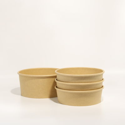 Custom Printed Recyclable Paper Packaging Box Paper Bowl For Snack Fruit Vegetable