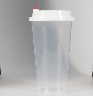 BPA Free Round Disposable Plastic Drinking Cups with Lids