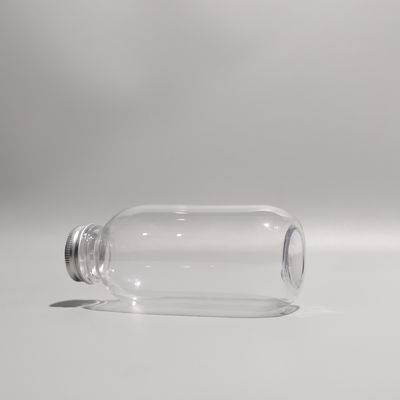 Clear PET Plastic Bottle Juice Bottles 300ml Screw Cap Aluminum Tight Sealing