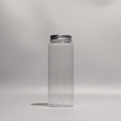 500ml Clear Plastic PET Bottle For Juice / Nut Storage With Custom Logo