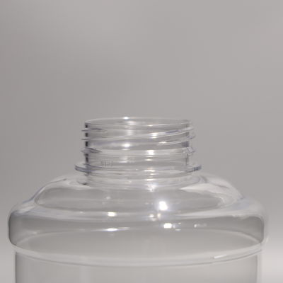 Transparent Plastic PET Bottle Food Grade Pre Printed With Screw On Aluminum Cap