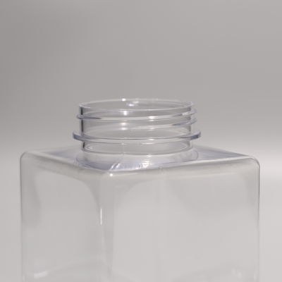 Square Plastic PET Bottle Juice Bottles Disposable Boba Tea Bottle With Reusable Aluminum Lid