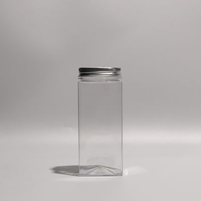 500ML Clear Plastic PET Bottle With Aluminum Lid Plastic Juice Bottles