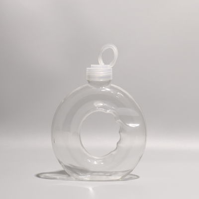 Transparent 500ml Clear Plastic PET Bottle With Customized In Aluminum/Plastic Caps