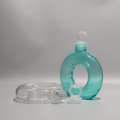 Transparent 500ml Clear Plastic PET Bottle With Customized In Aluminum/Plastic Caps