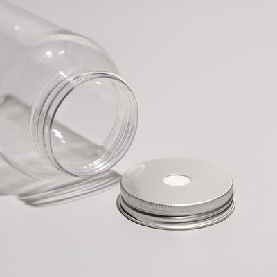 Clear Transparent Plastic PET Bottle With Tight Sealing Cap For Cold Juice Packaging