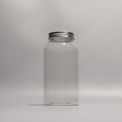500ml Round Clear PET Plastic Bottle For Boba Tea Juice Water Bottle With Lid And Cap