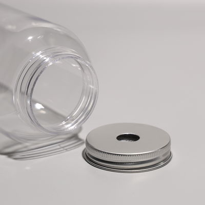 Food Grade Round 500ml PET Plastic Bottle With Caps In Plastic or Aluminum Material