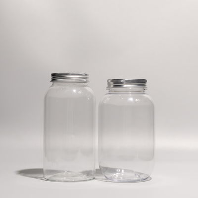 Round Clear PET Bottle with Screw On Aluminum Lid