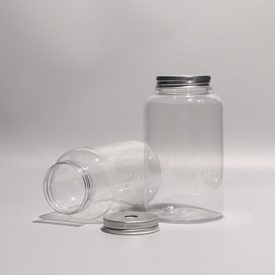 Round Clear PET Bottle with Screw On Aluminum Lid