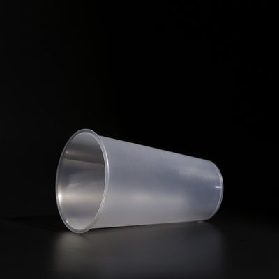 500ml Clear Round PP Plastic Cup with Flat/Dome Lid for Cold Drinks
