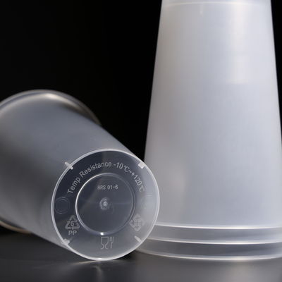 Clear White Disposable Plastic Cups with Lids For Juice And Boba Tea