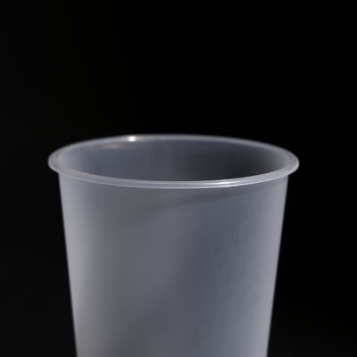 Clear or White PP Plastic Cup with Flat/Dome Lid for Juice Beverage Coffee Boba Tea