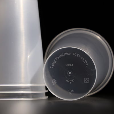 14OZ Round PP Cup with Flat Lid for Coffee And Cold Juice