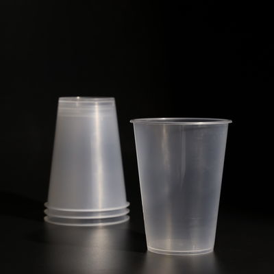 14OZ Round PP Cup with Flat Lid for Coffee And Cold Juice