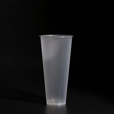 Round Clear PP Cup with Flat/Dome Lid for Juice Beverage Coffee Boba Tea