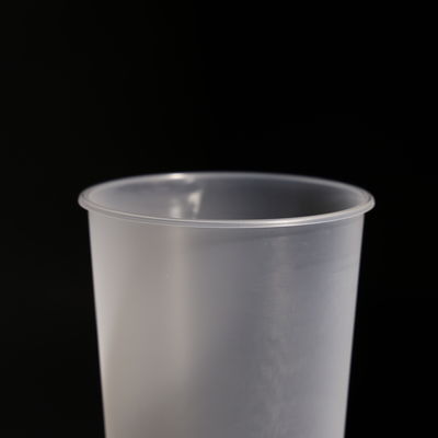 Customized PP Disposable Plastic Drinking Cup with Lid for Cold Drinks