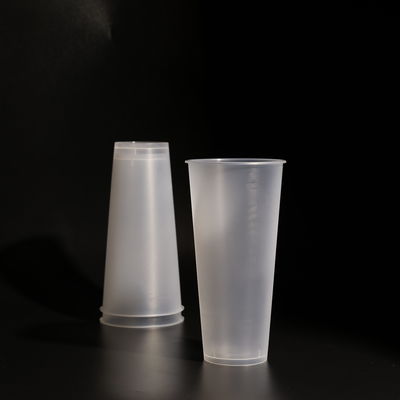 गुंबद/फ्लैट ढक्कन के साथ अनुकूलित डिस्पोजेबल स्पष्ट/सफेद रस पीपी कप