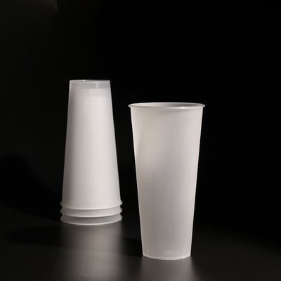 700ML Clear Polypropylene Plastic PP Cup Round PP Cups For Milk Tea Custom Logo