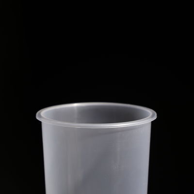1000ML PP Plastic Cup With Flat / Dome Lid For Cold Drinks Boba Tea