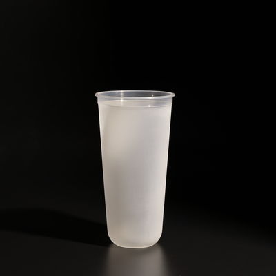 BPA Free Clear Or White Round Disposable PP Plastic Juice Cups With Flat  And Dome Lids