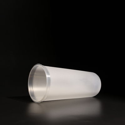 BPA Free Clear Or White Round Disposable PP Plastic Juice Cups With Flat  And Dome Lids