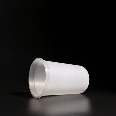 U Shape Disposable Clear/White PP Plastic Cup With Flat/Dome Lid