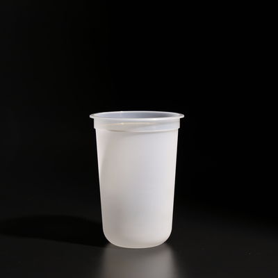 U Shape Disposable Clear/White PP Plastic Cup With Flat/Dome Lid